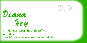 diana hey business card